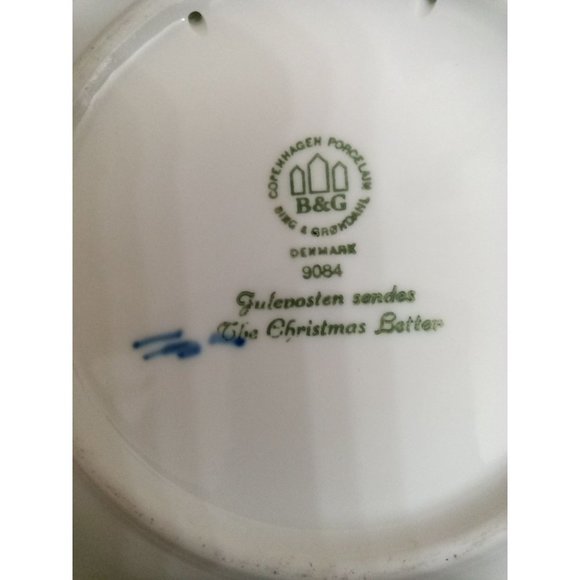 Christmas Plate 1984 Jule After Bing & Grondahl Porcelain Copenhagen Juleposten - Picture 7 of 8